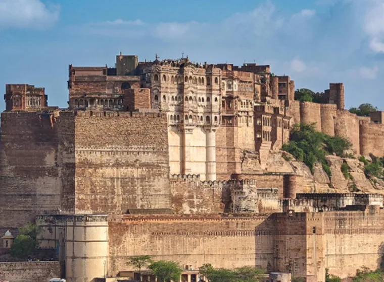 Mehrangarh fort above the blue city of Jodhpur